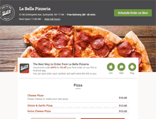 Tablet Screenshot of labellapizzany.com